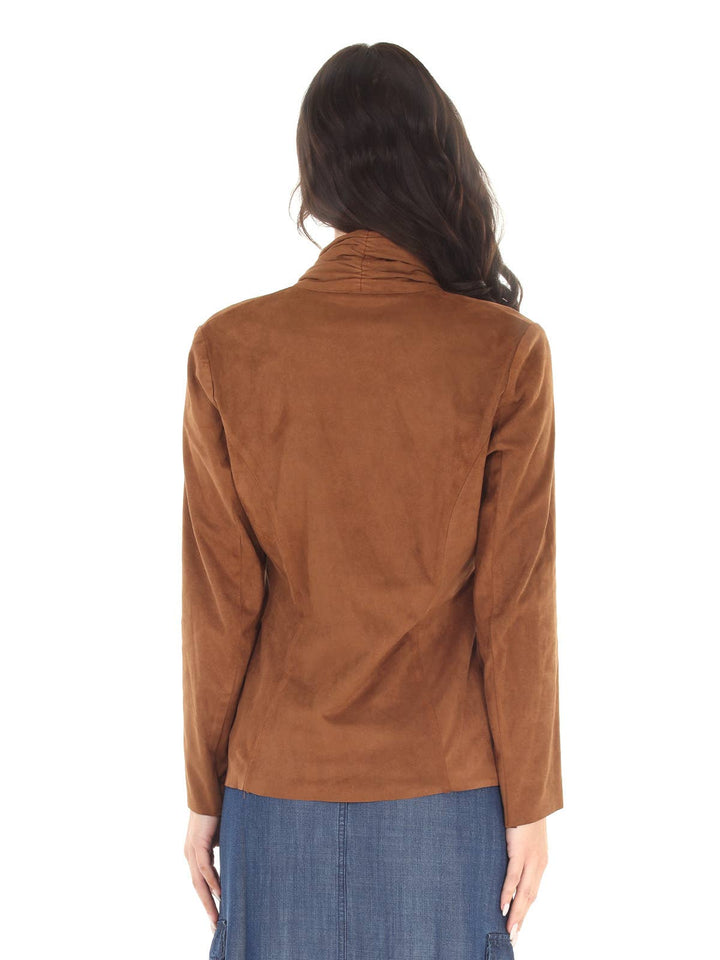 Tie Front Jacket: Chocolate / S