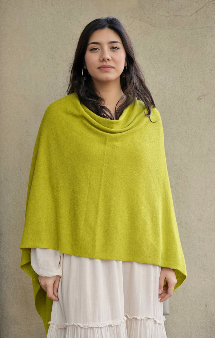 Dolma - Cashmere Poncho Peridot 