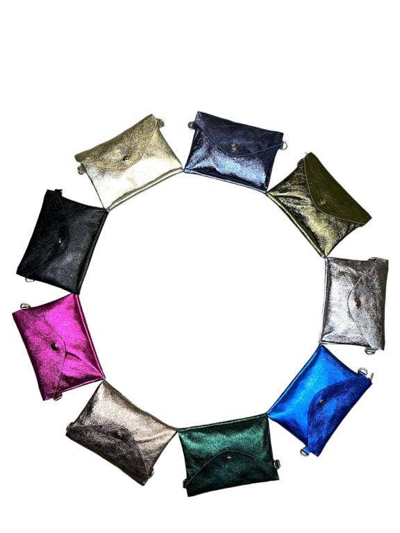 Leather Bag: Silver