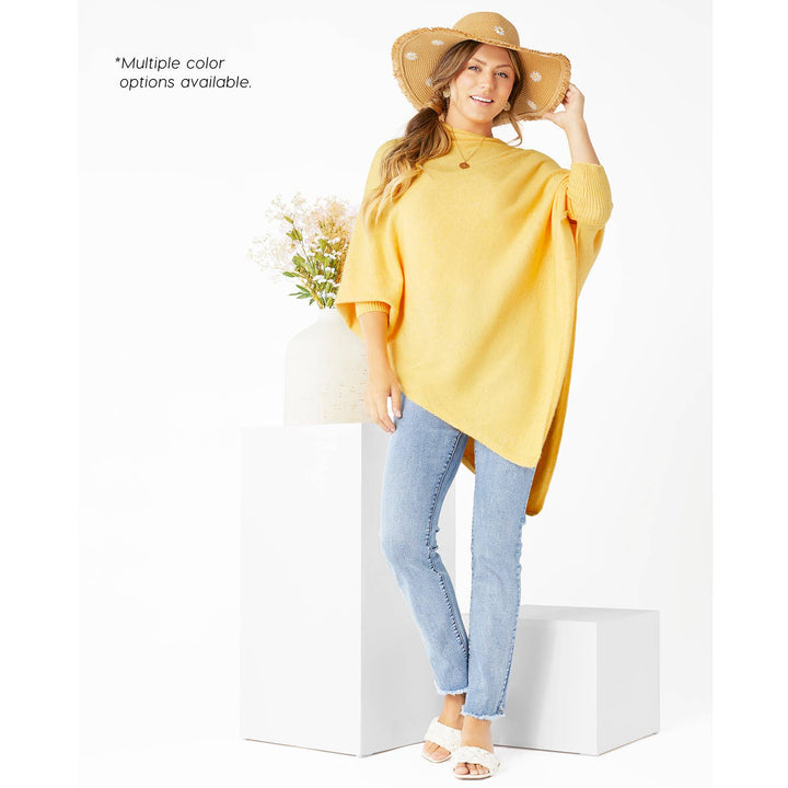 Sweater Poncho: White