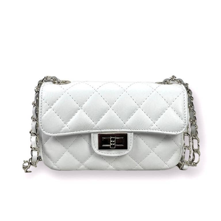 Italian leather Bag: Navy blue