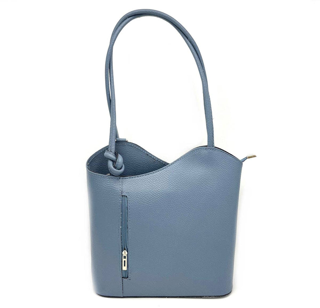 Convert to Backpack Leather Bag Made in Italy