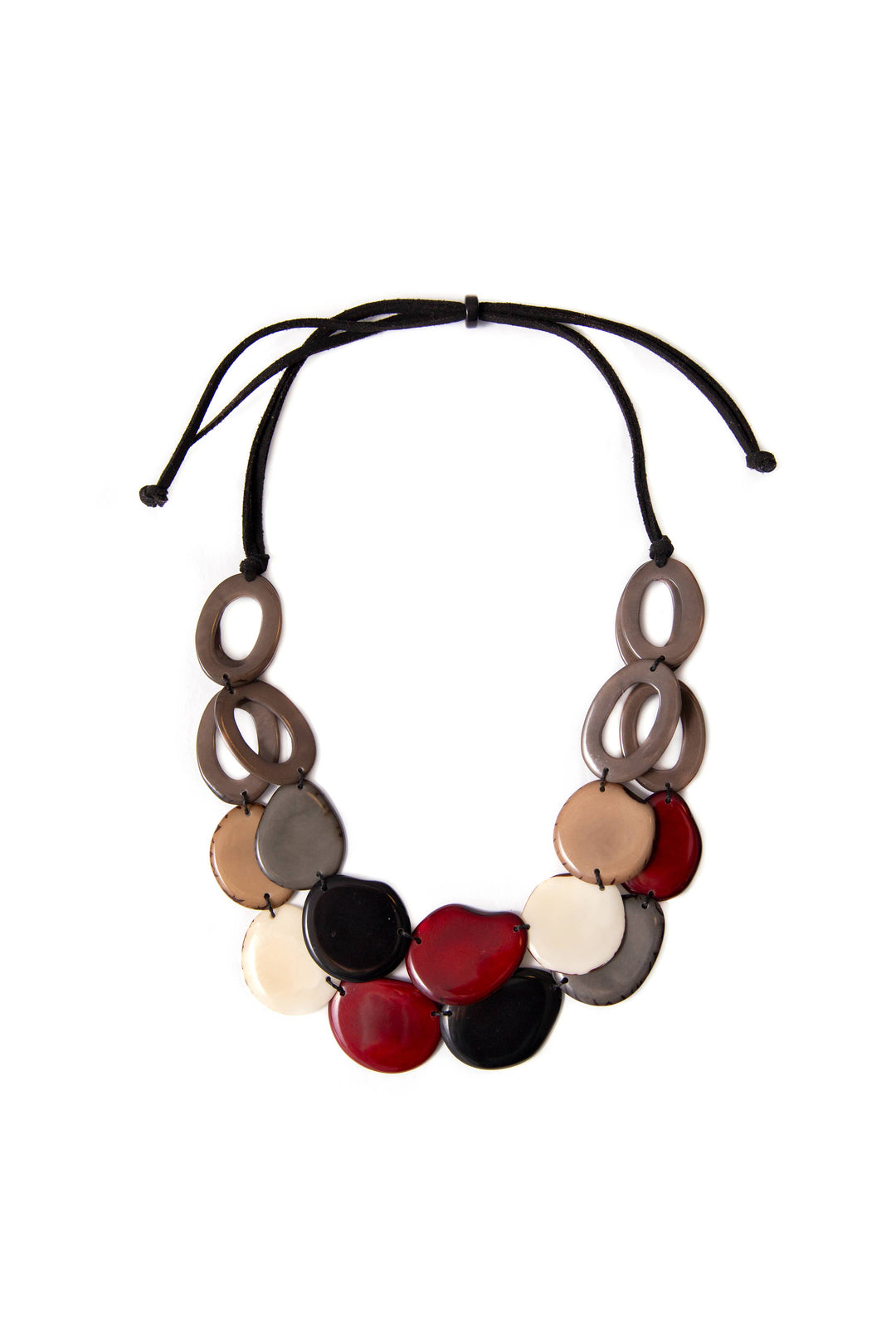 Africa Necklace: Burgundy Combo