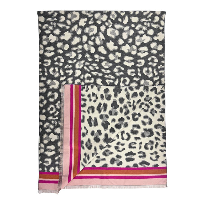 Leopard cashmere blend: Red