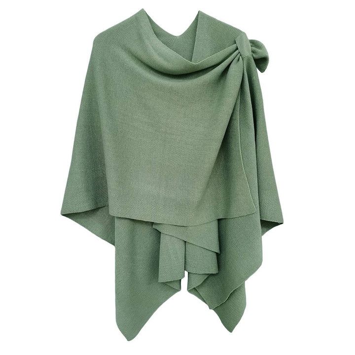 Ruana with Shoulder Strap: GRY