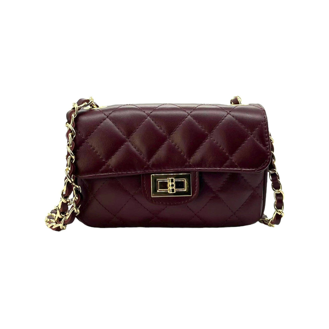 Italian leather Bag: Navy blue