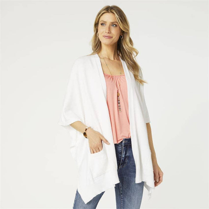Lightweight Cardigan Pocket: White