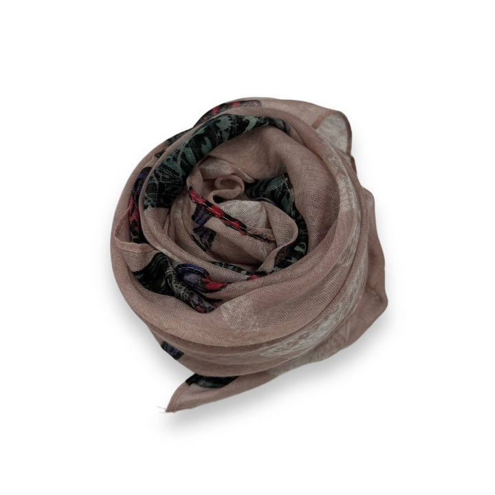 Butterfly print scarf: Baby Pink