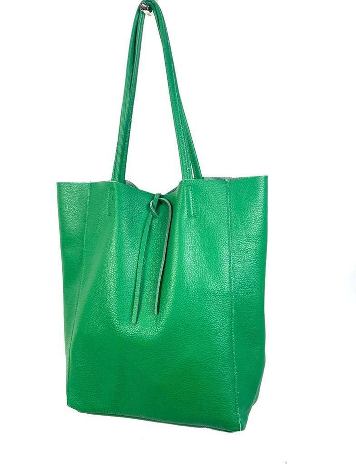 Italian Leather shopper: Black
