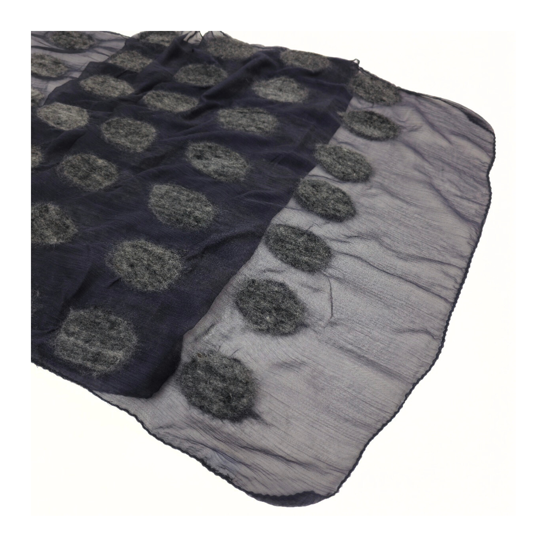 Polka Dot Soft Scarf: Black