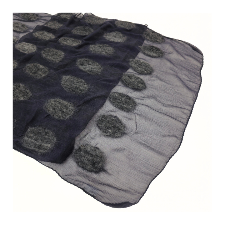 Polka Dot Soft Scarf: Black