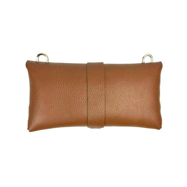 Leather Bag with Chain Handle:Black