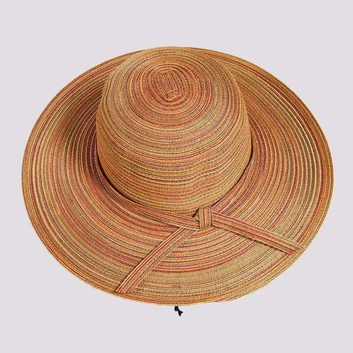 Wide Brim Straw Sun Hat: Spice