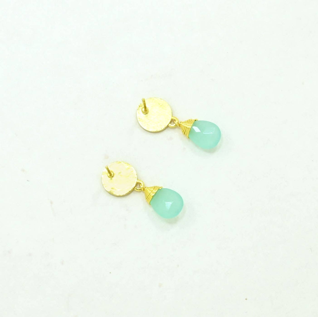 -  Abigail Earring  - Aquamarine Chalcedony