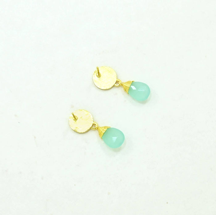 -  Abigail Earring  - Aquamarine Chalcedony
