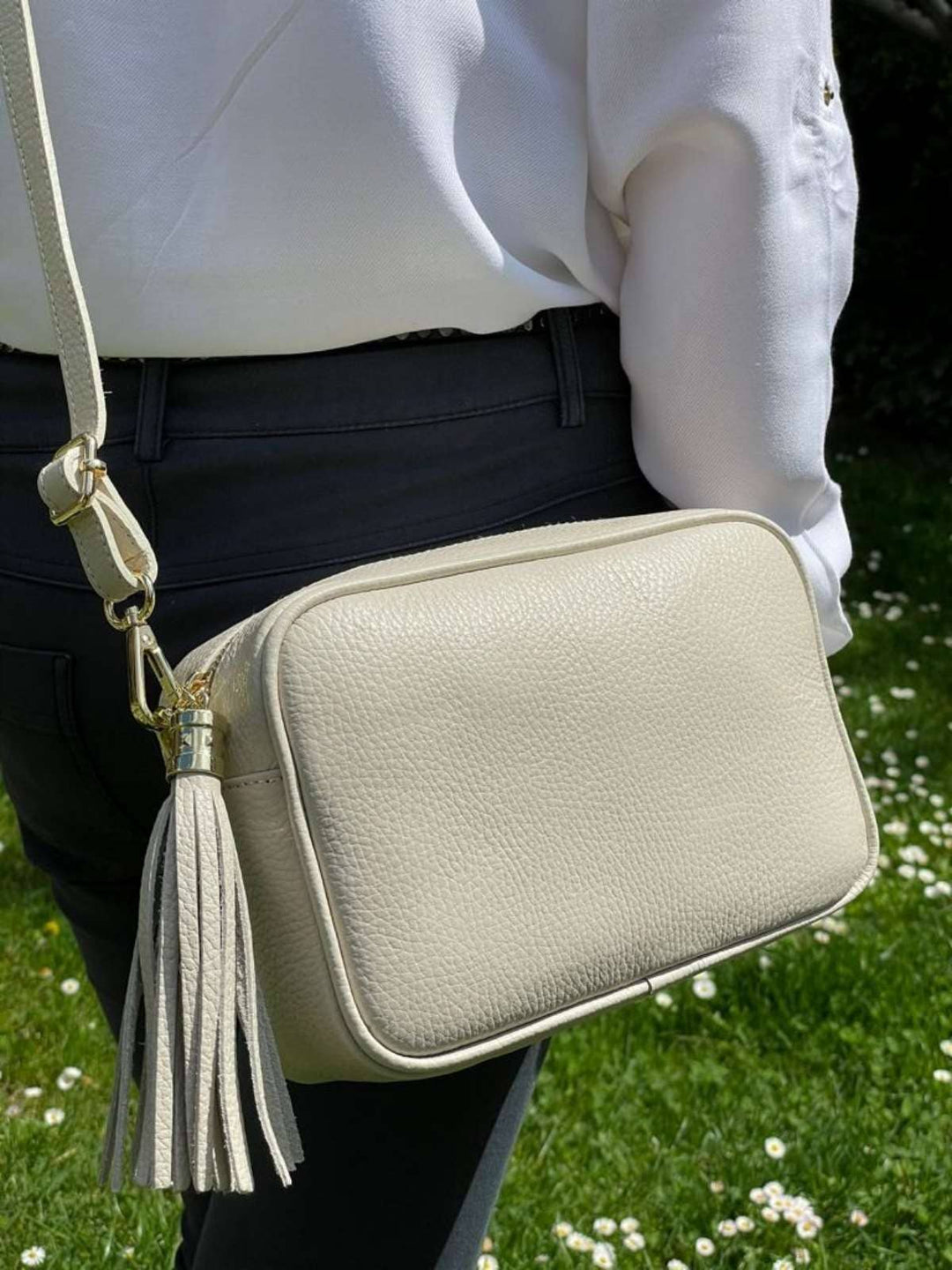 Genuine Leather Bag Tassel: Grass Green