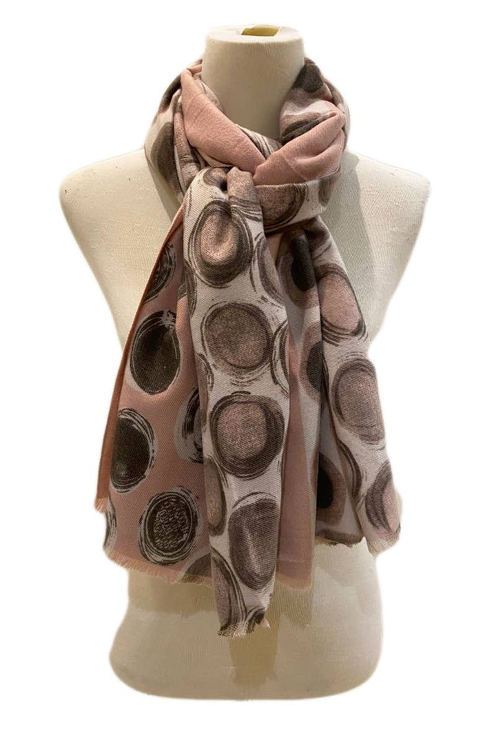 H2018-103 soft pattern scarf : Pink