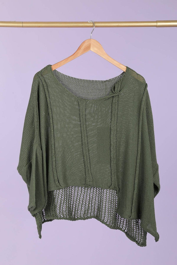 61113 100% COTTON SWEATER: Beige