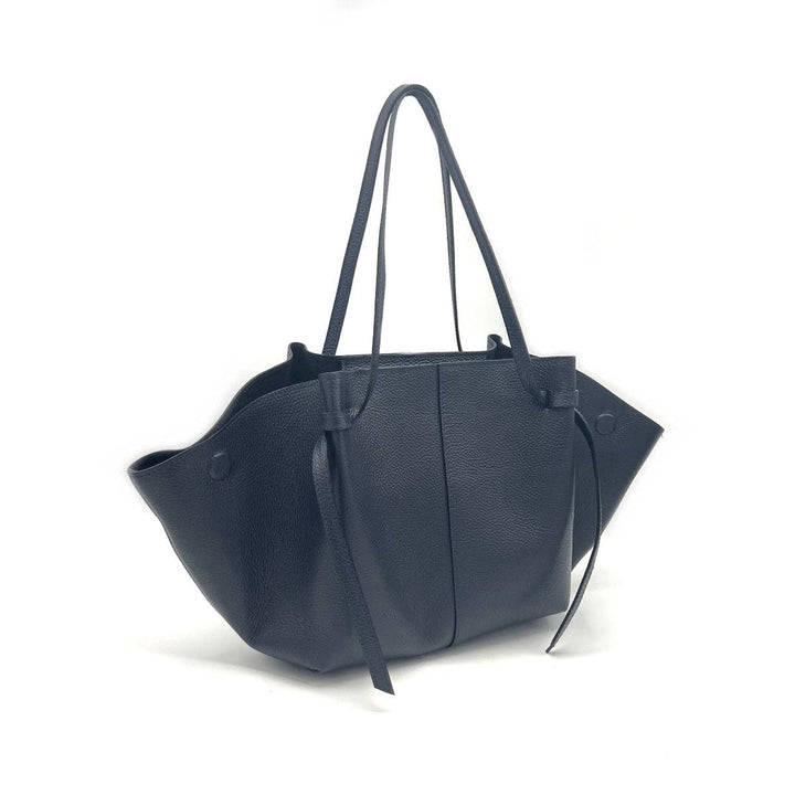leather bag, Made in Italy, 112615: Blk