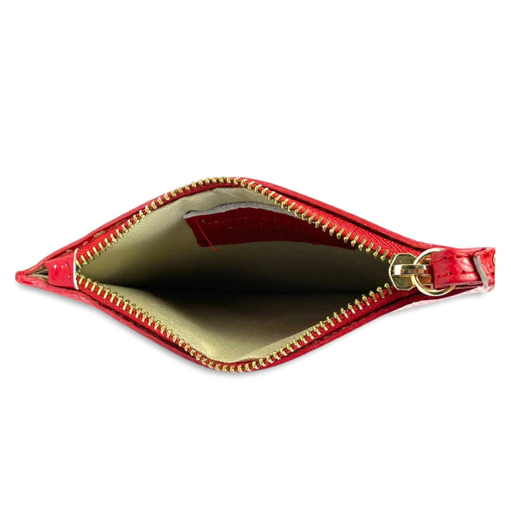 Genuine Leather Bag w/Wrist Strap: Bronze / Large
