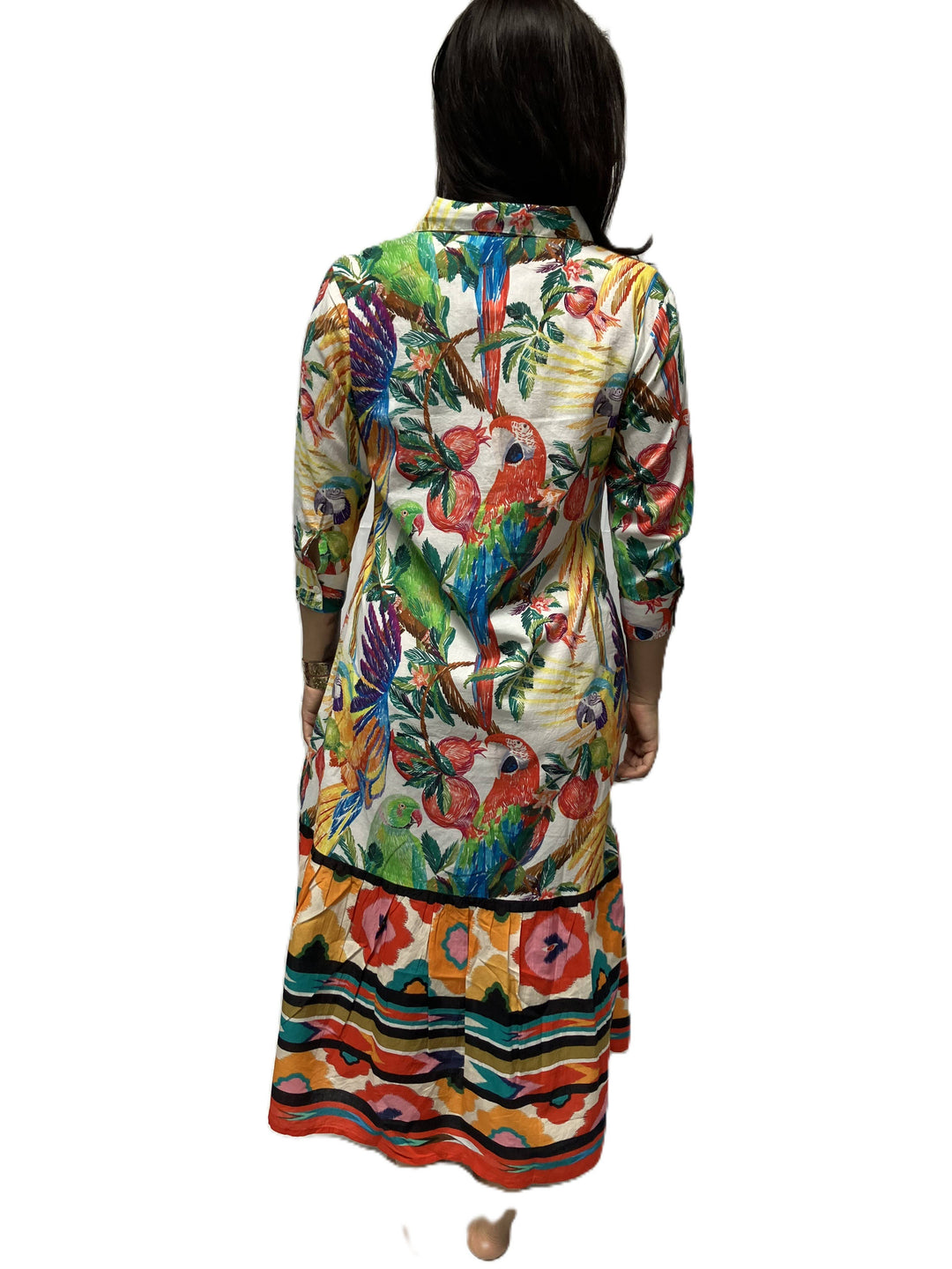 Shirt Dress-Multi: L