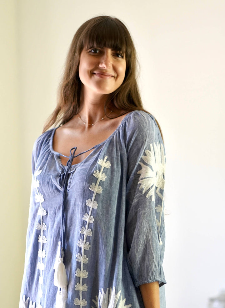 Elana Dress: Sky Blue