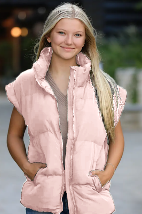 Puffer vest: Black / L