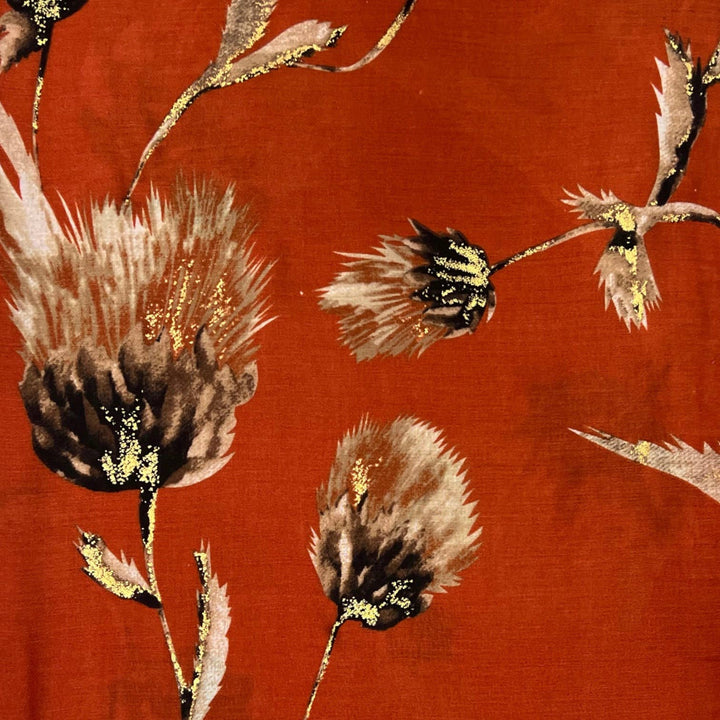 Dusty miller flower scarf: Cream