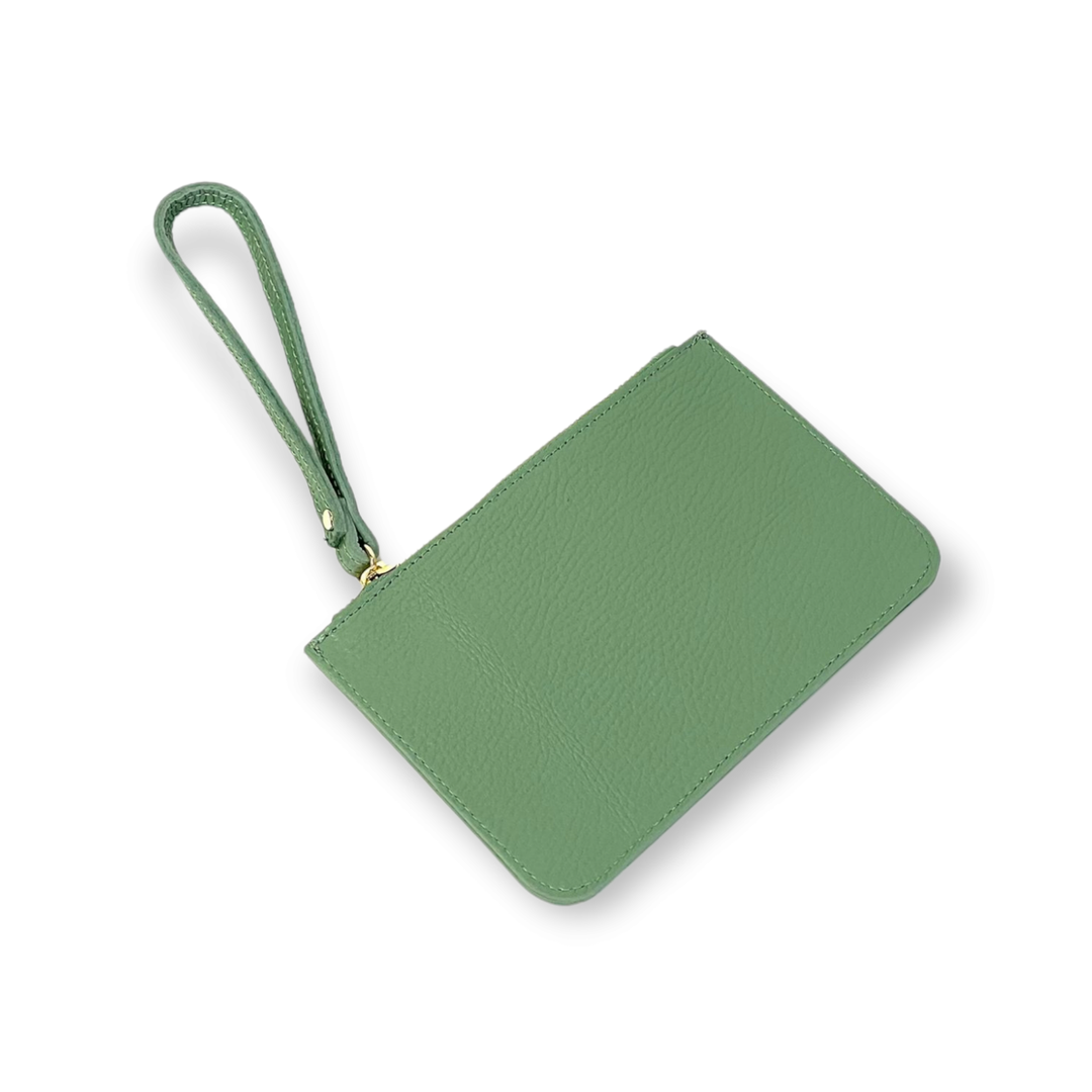 Genuine Leather Bag Wrist Strap: Black / Large