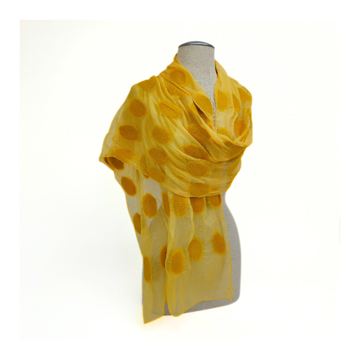 Polka Dot Soft Scarf: Black