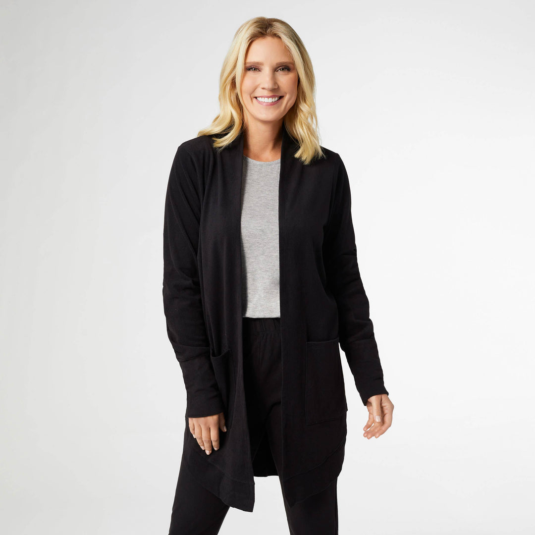 All Day Pocket Cardigan: Black / S/M