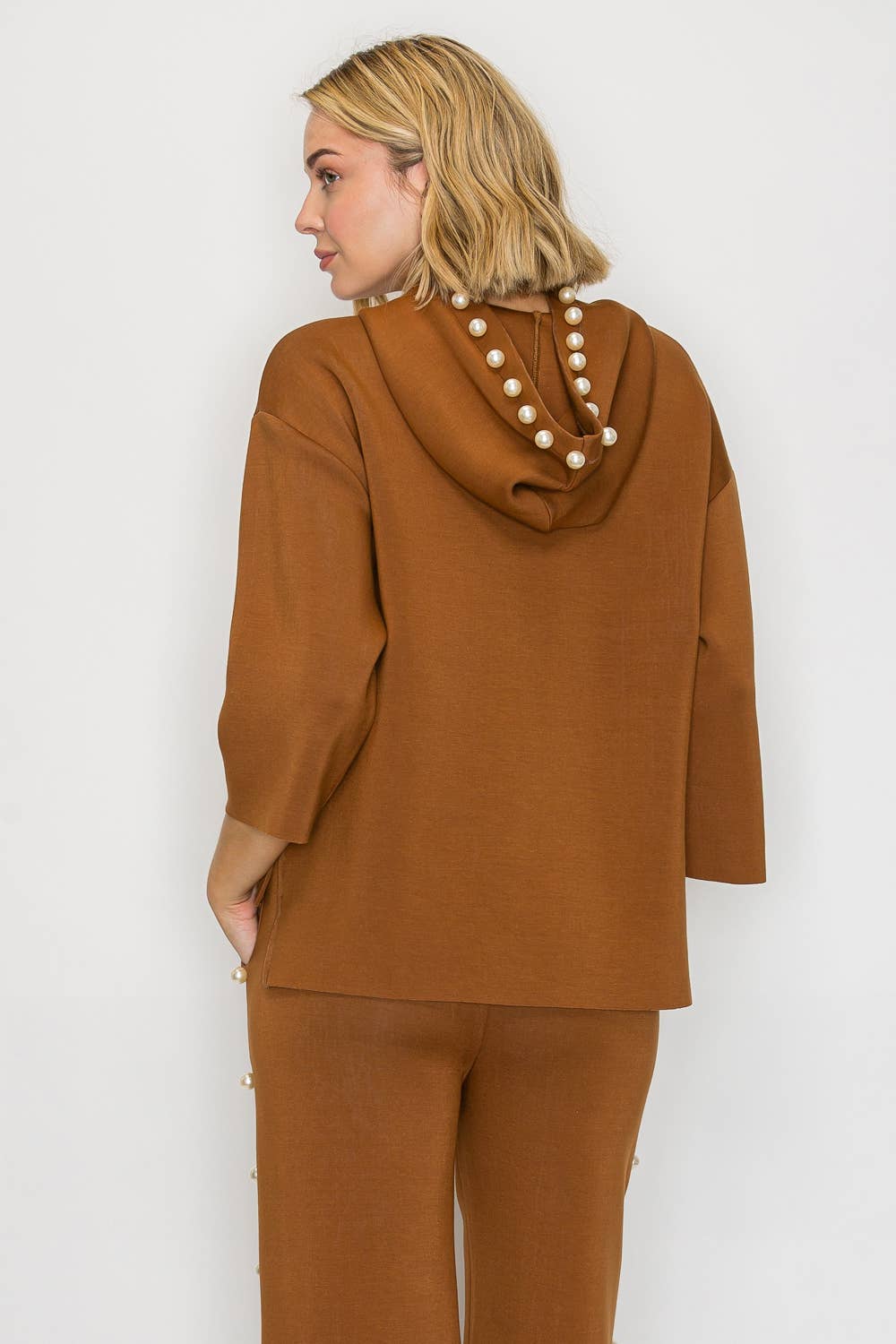 Francine Scuba Pearl Hoodie: Black/ XS
