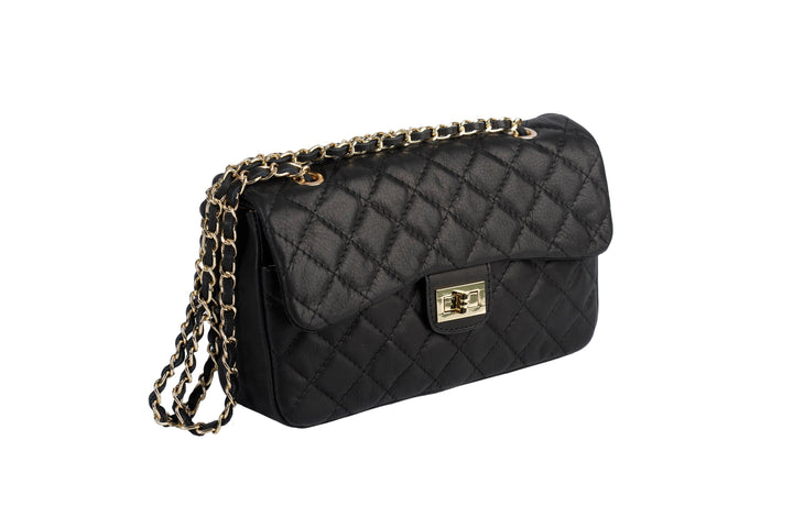Extra Premium Quilted Leather Bag: Red