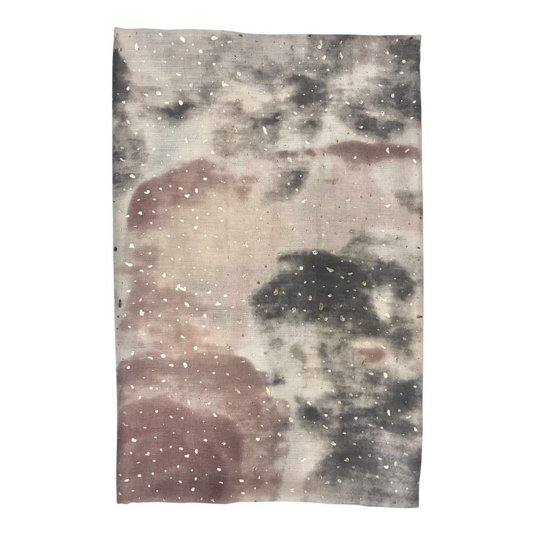 Smoke Marble Mist Scarf: Black