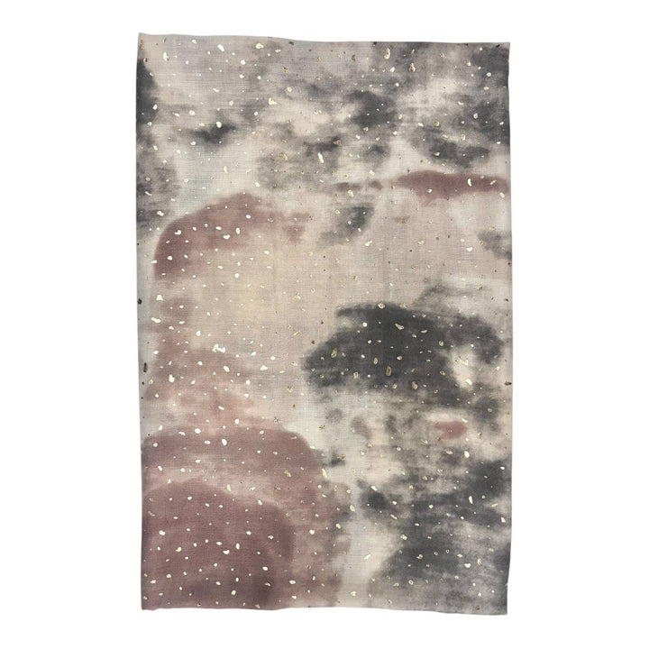 Smoke Marble Mist Scarf: Black