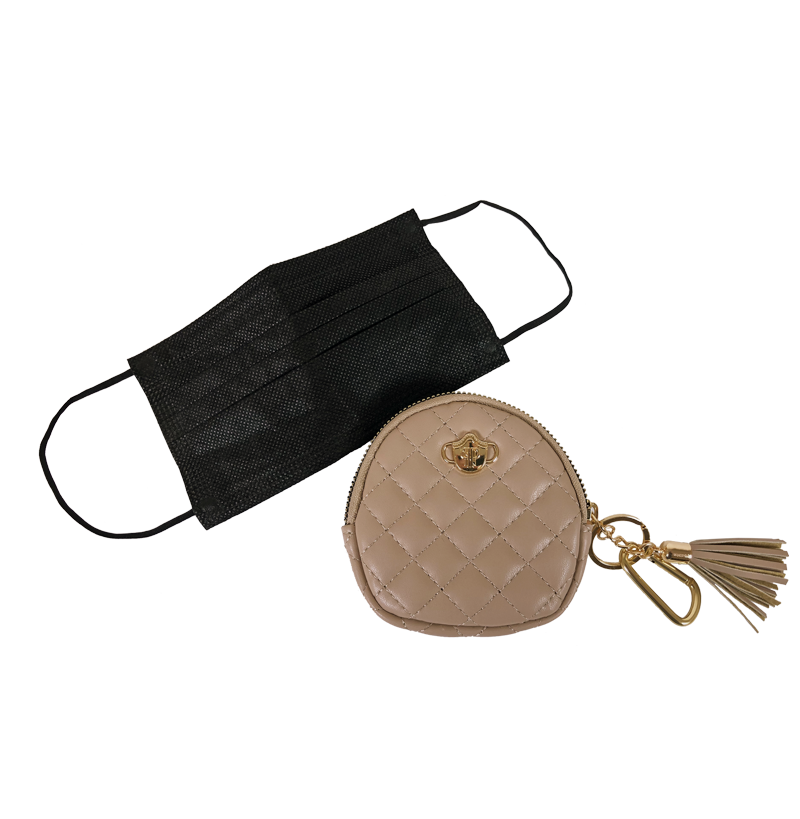 Small  Holder - Tan Quilted