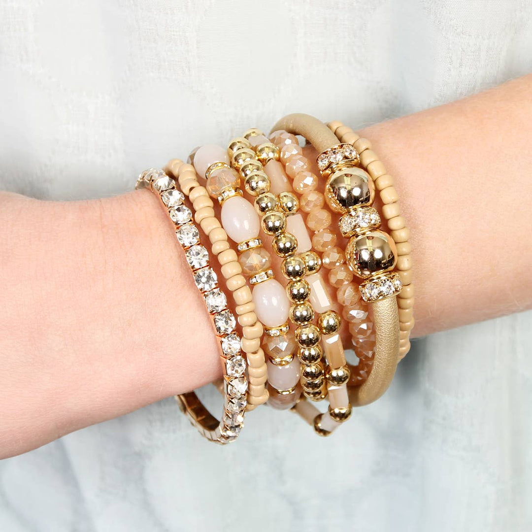 MULTI LINE BRACELET: BLACK