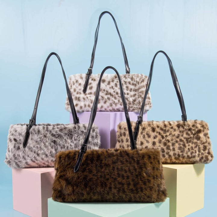 Leopard Print Plush Bag