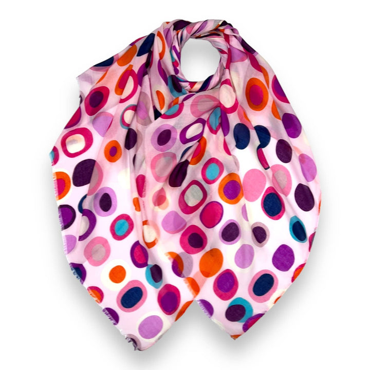 Retro style dots scarf : Beige