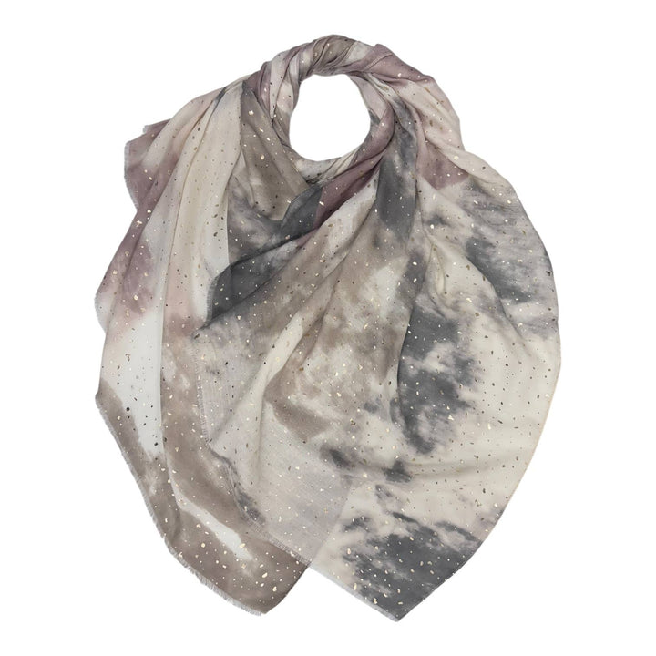 Smoke Marble Mist Scarf: Black