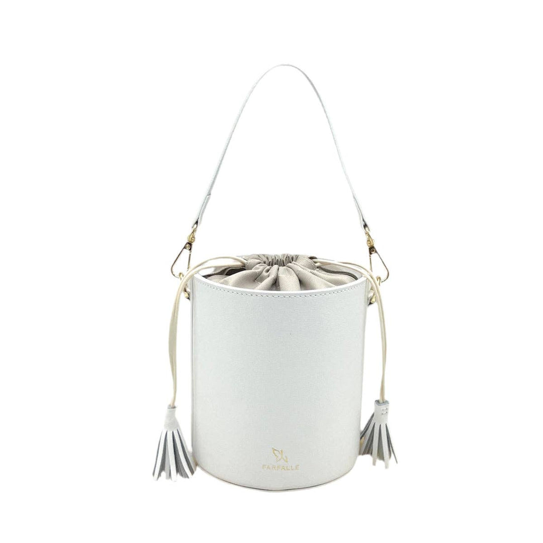 leather bucket bag, Made in Italy,112613: Taupe