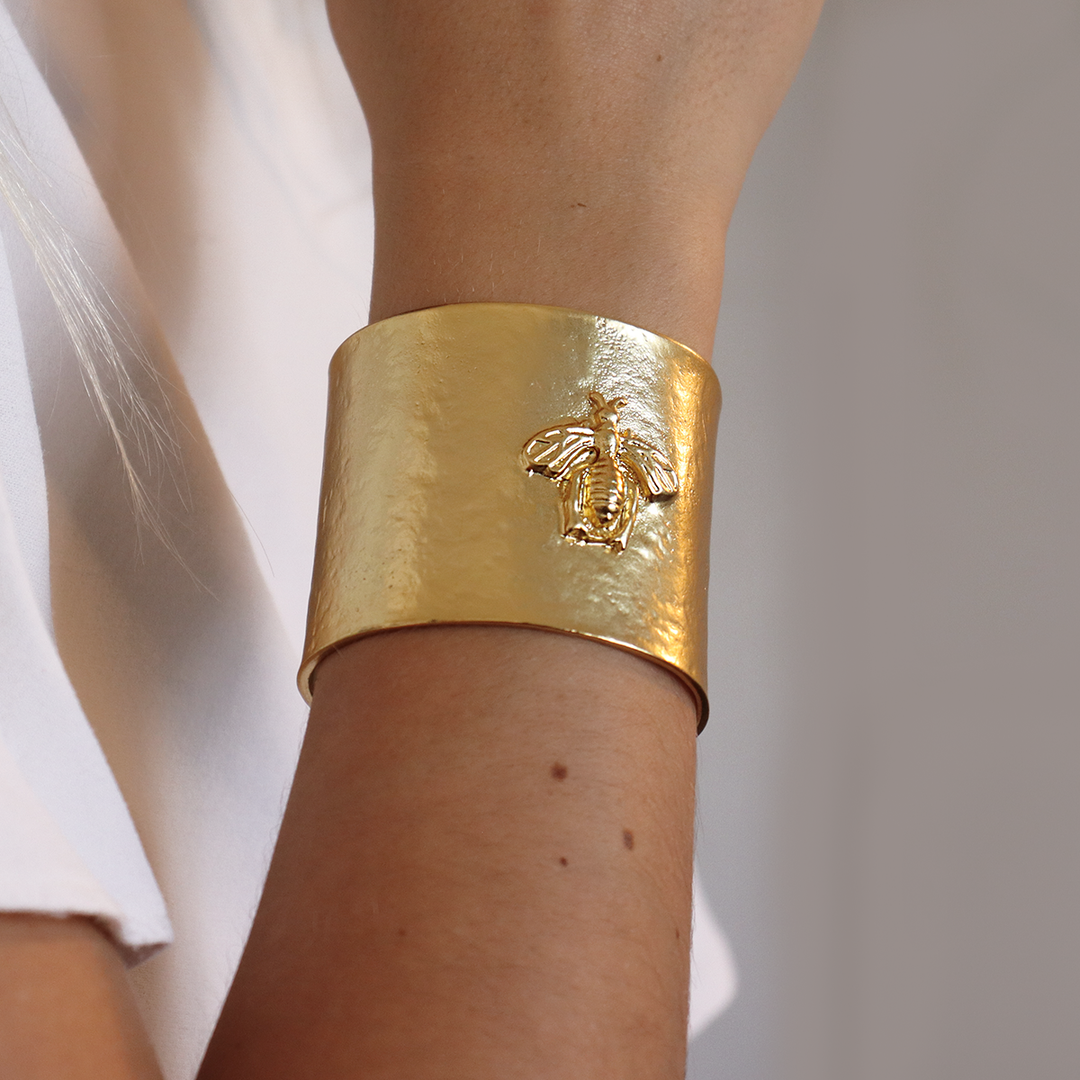 Hammered Bee Cuff
