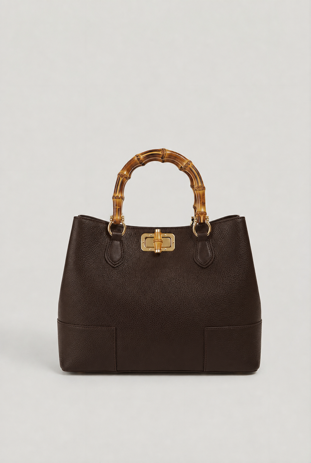 Bamboo Bag in Leather – Made in Italy Nero