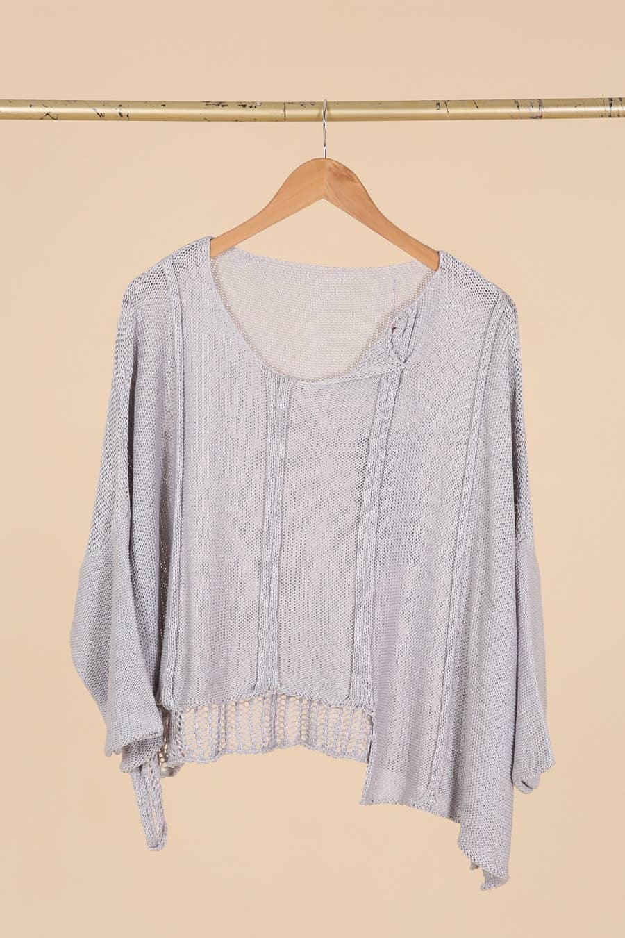 61113 100% COTTON SWEATER: White