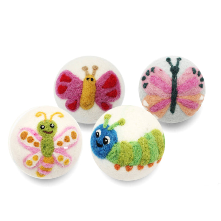 DRYER BALL: Yellow/Pink Butterfly