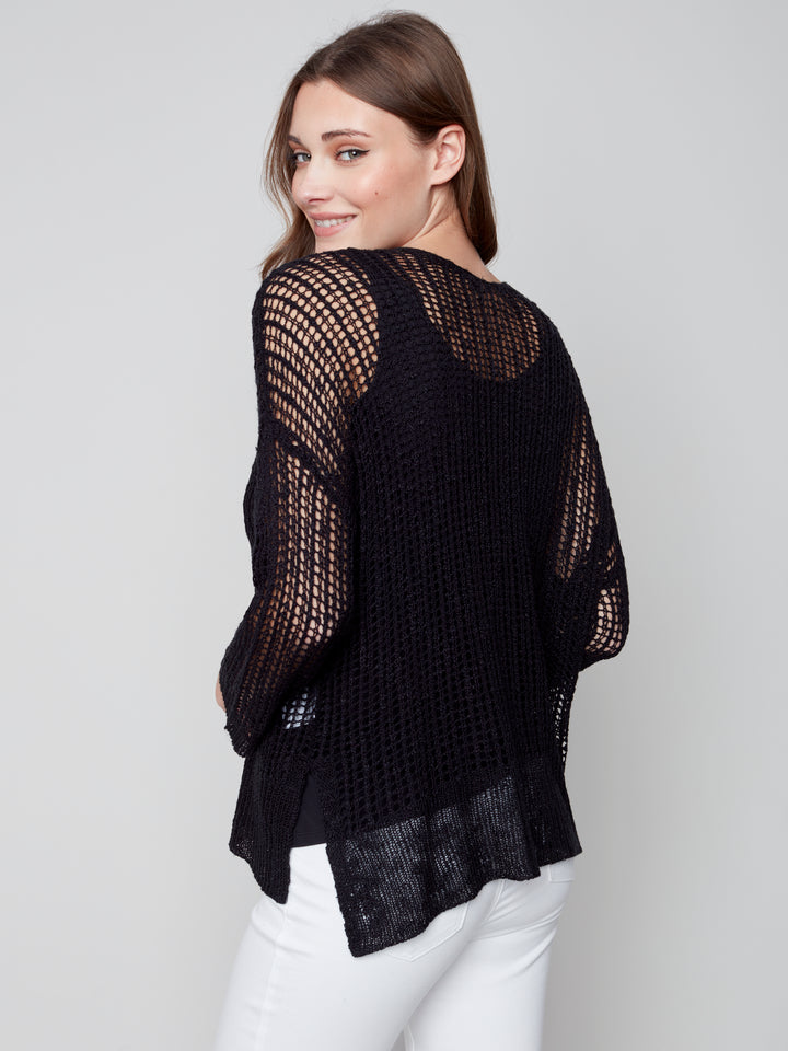 Fishnet Crochet Sweater - C2326R