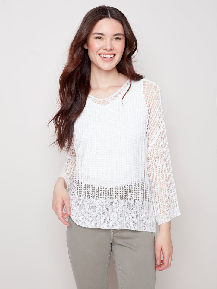 Fishnet Crochet Sweater - C2326