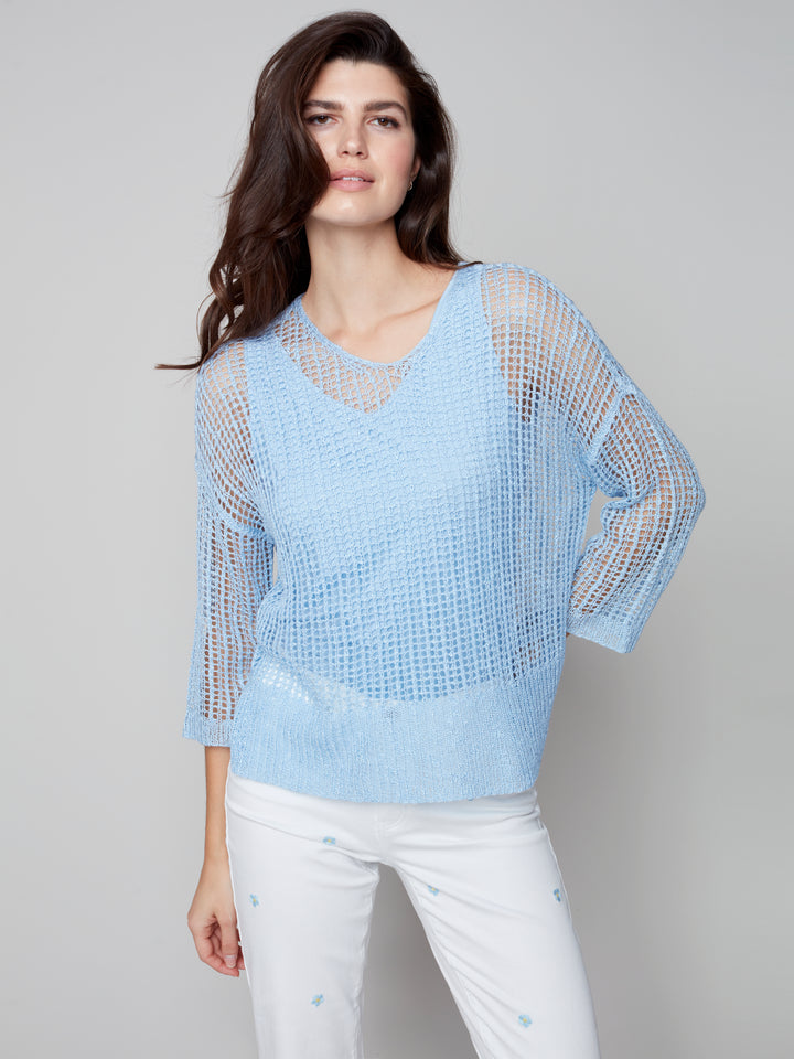 Fishnet Crochet Sweater - C2326