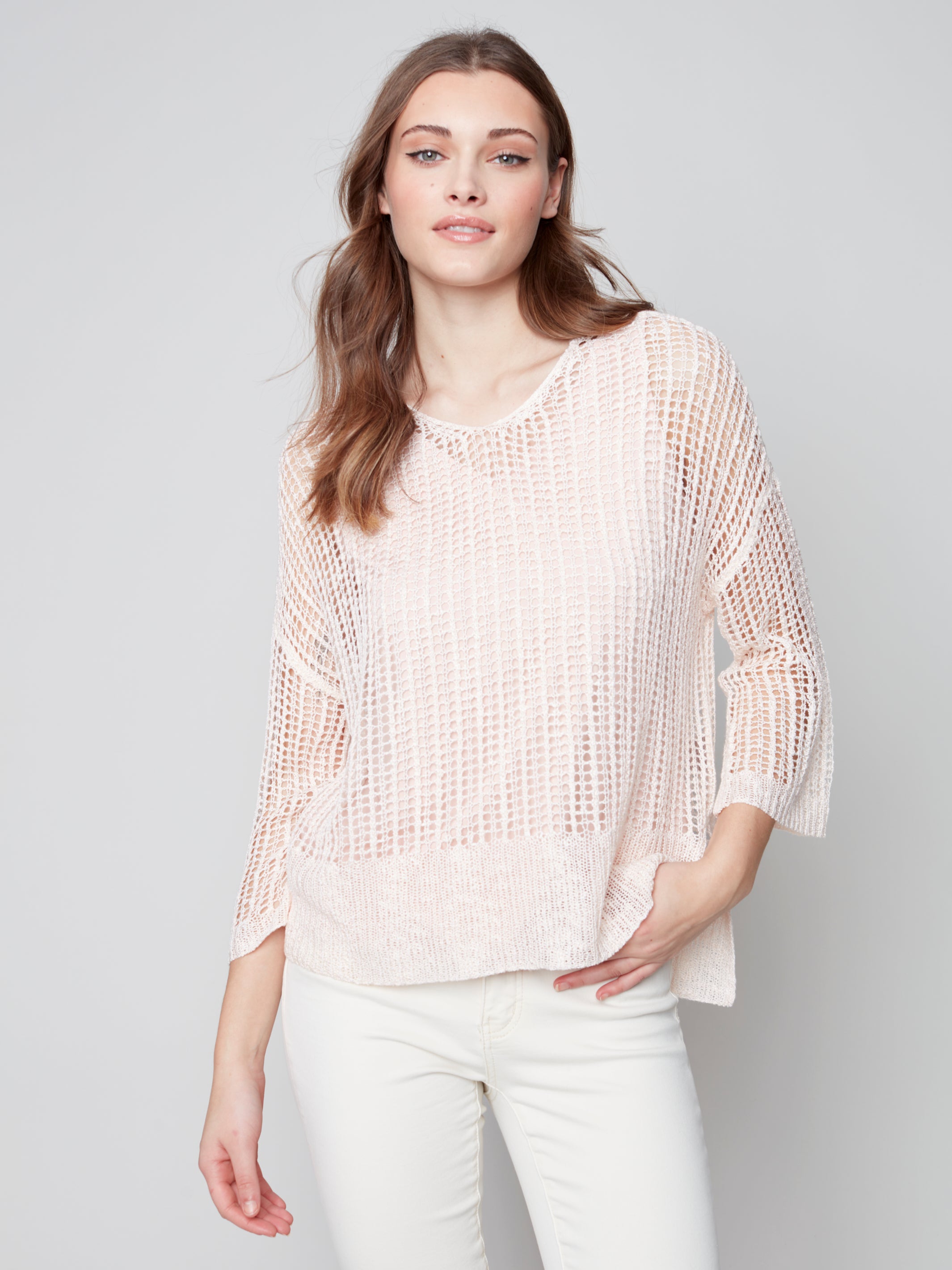 Fishnet Crochet Sweater - C2326 – Stephan Cori