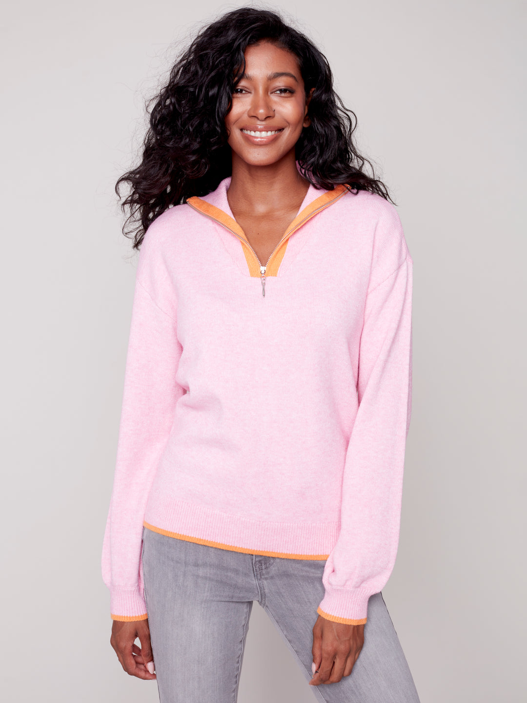 C2539 Quarter Zip Sweater